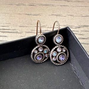 Silver gemstone earrings